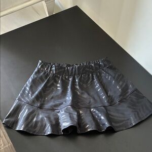 Tail Black and Silver Patterned Skirt